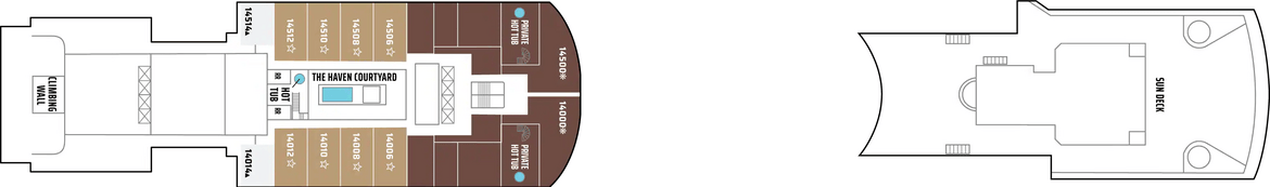 Norwegian Cruise Lines, Norwegian Gem Deck 14.png